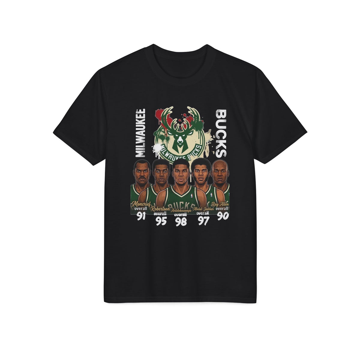 Milwaukee Bucks Vintage Players Graphic T-Shirt