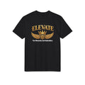 Elevate Wings Crown T-Shirt — "Elevate: Leadership and Leadership" Motivational Graphic Tee