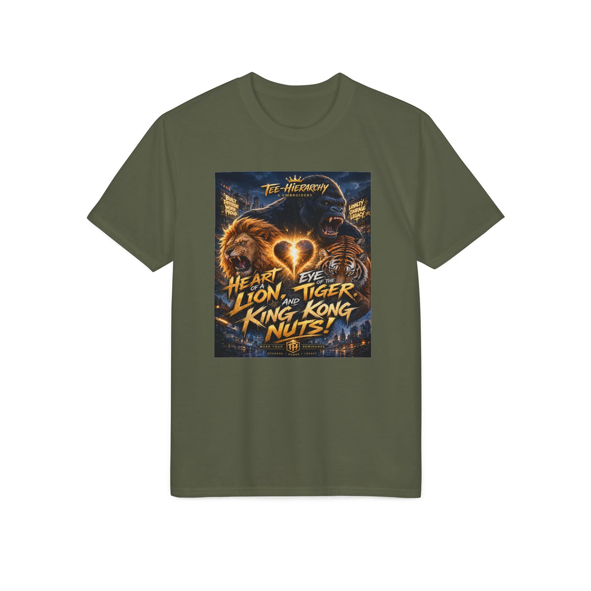 Lion Heart Vintage Band Tee - King, Tiger & Kong Graphic T-Shirt