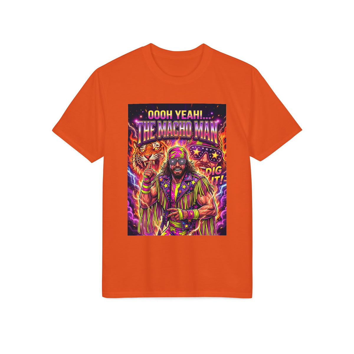 Macho Man Wrestling Tribute T-Shirt — "Ooooh Yeah! The Macho Man" Retro Wrestling Tee