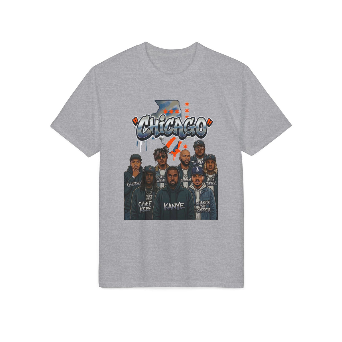 Chicago Crew Graphic T-Shirt — Retro Hip-Hop Portraits