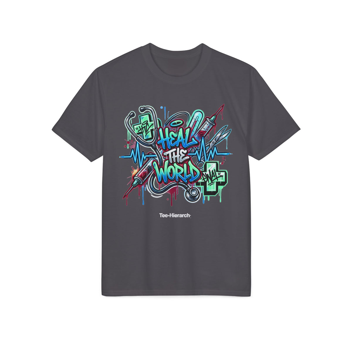 Heal The World Graffiti Performance T-Shirt