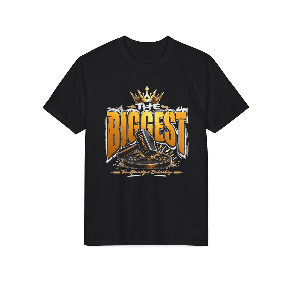 Biggest DJ Turntable Graphic T-Shirt — 'BIGGEST' Crowned Record Player Tee