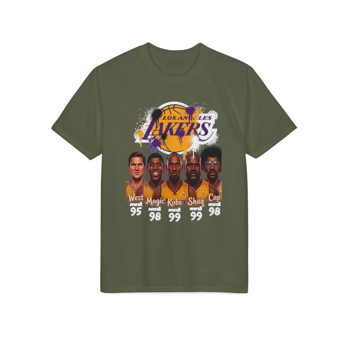 Los Angeles Lakers Legends T-Shirt — West, Magic, Kobe, Shaq, Kareem Squad