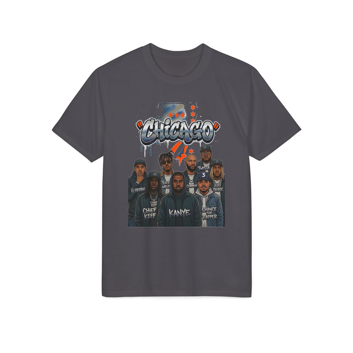 Chicago Crew Graphic T-Shirt — Retro Hip-Hop Portraits