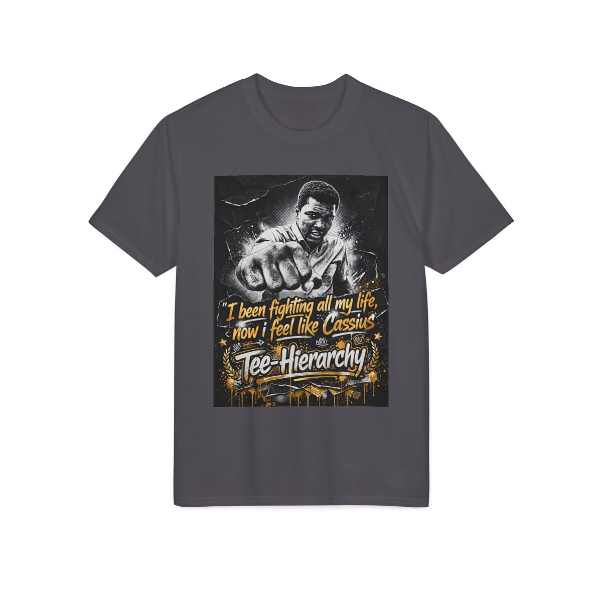 Muhammad Ali Tribute T-Shirt – "I Been Fighting All My Life, Now I Feel Like Cassius" Graphic Tee