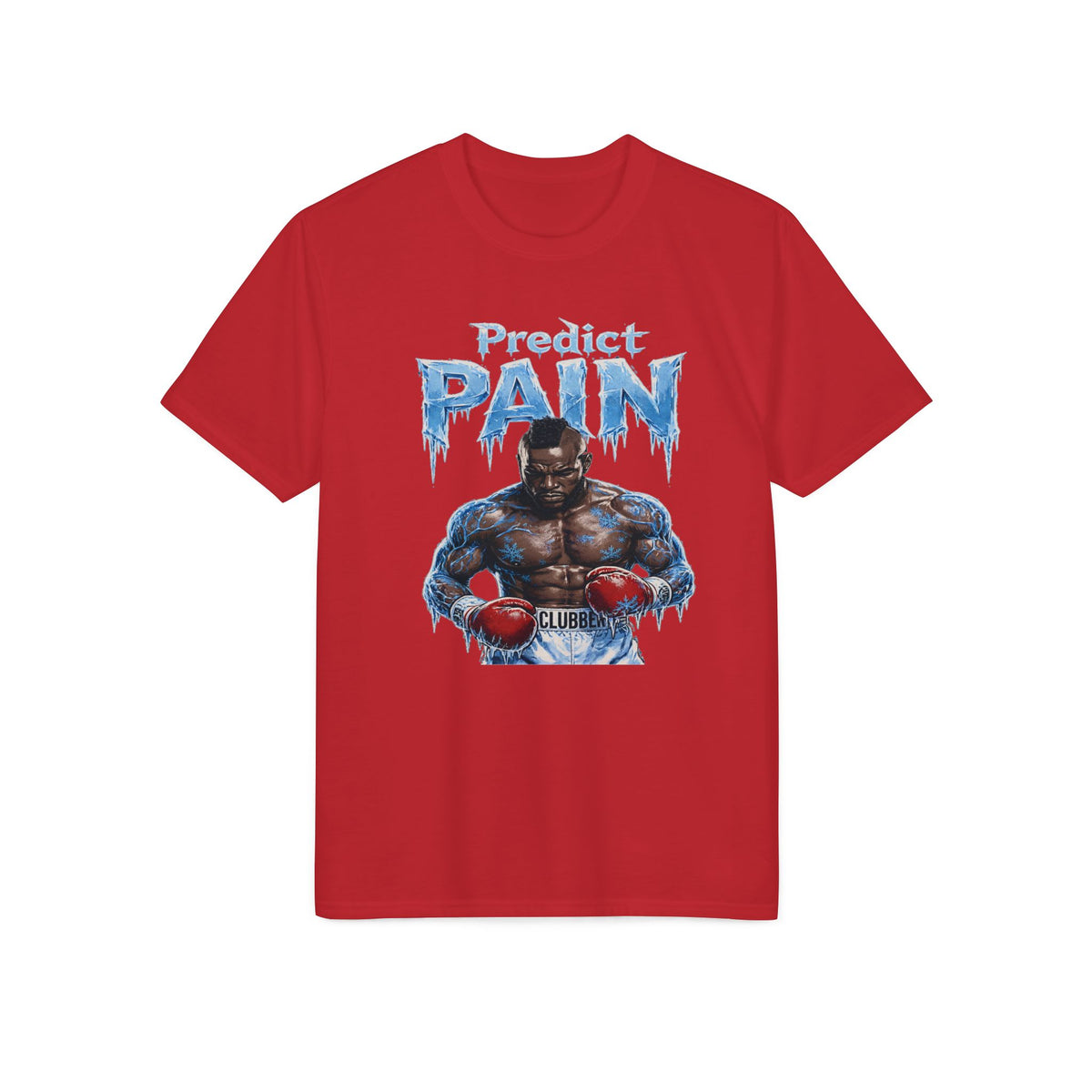 Predict Pain Boxing T-Shirt — Ice-Text Muscle Fighter Gym Tee