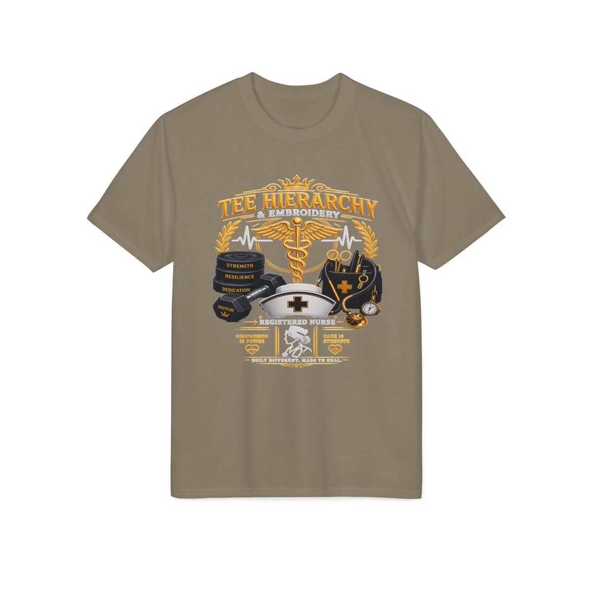 Nursing & Medical Crew Performance T-Shirt — 'Tee Hierarchy' Healthcare Design Female