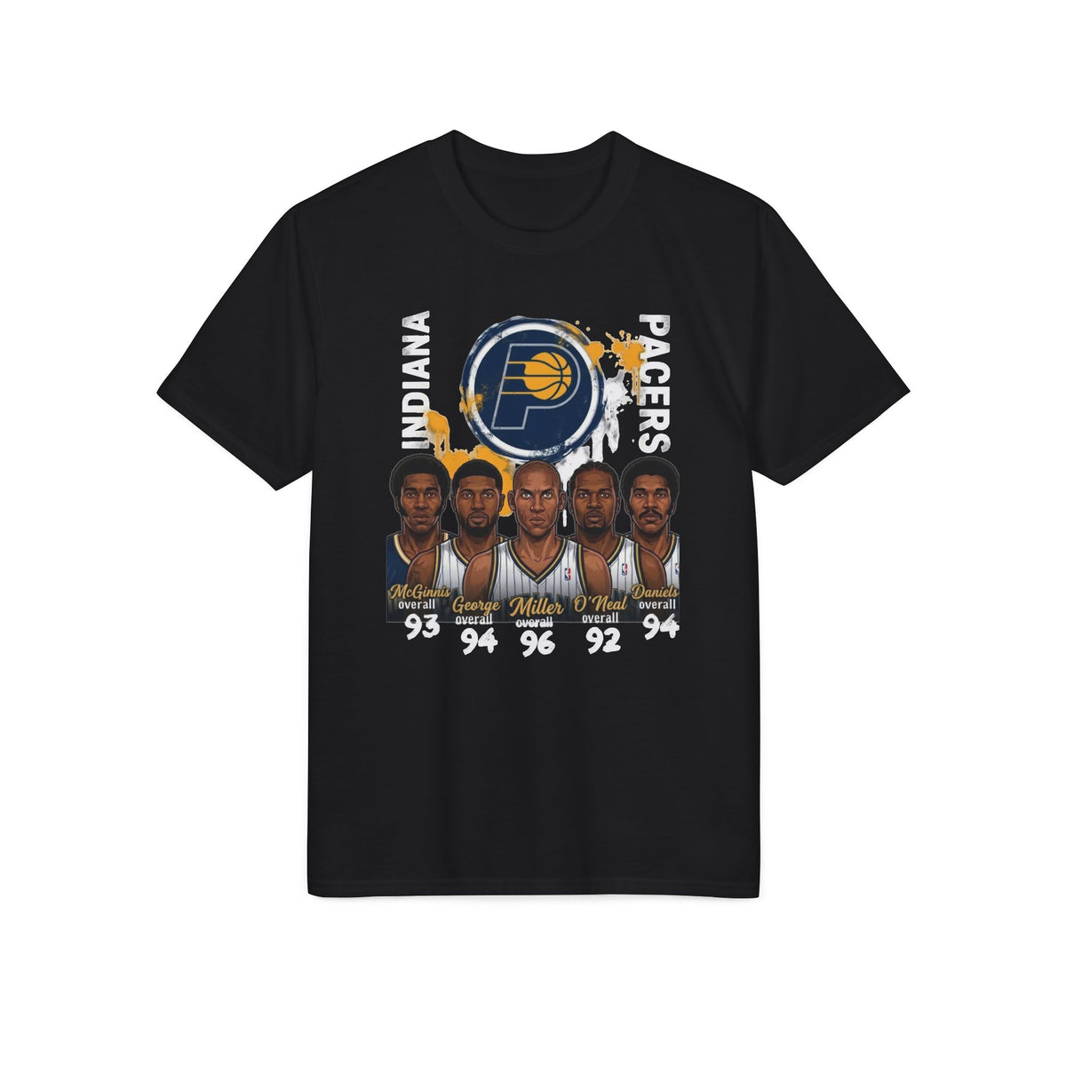 Indiana Pacers Retro Players Graphic T-Shirt — NBA Basketball Team Fan Tee