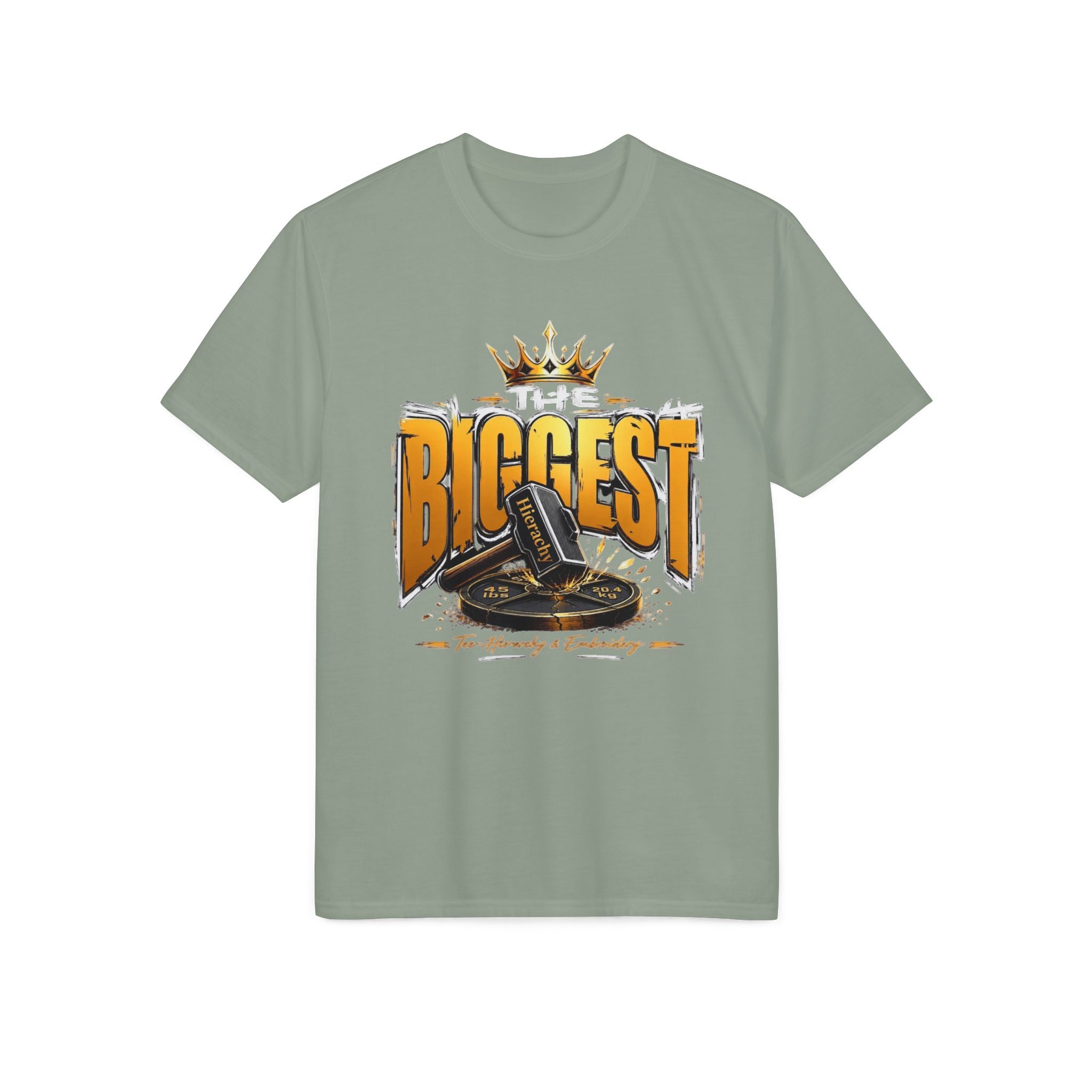 Biggest DJ Turntable Graphic T-Shirt — 'BIGGEST' Crowned Record Player Tee