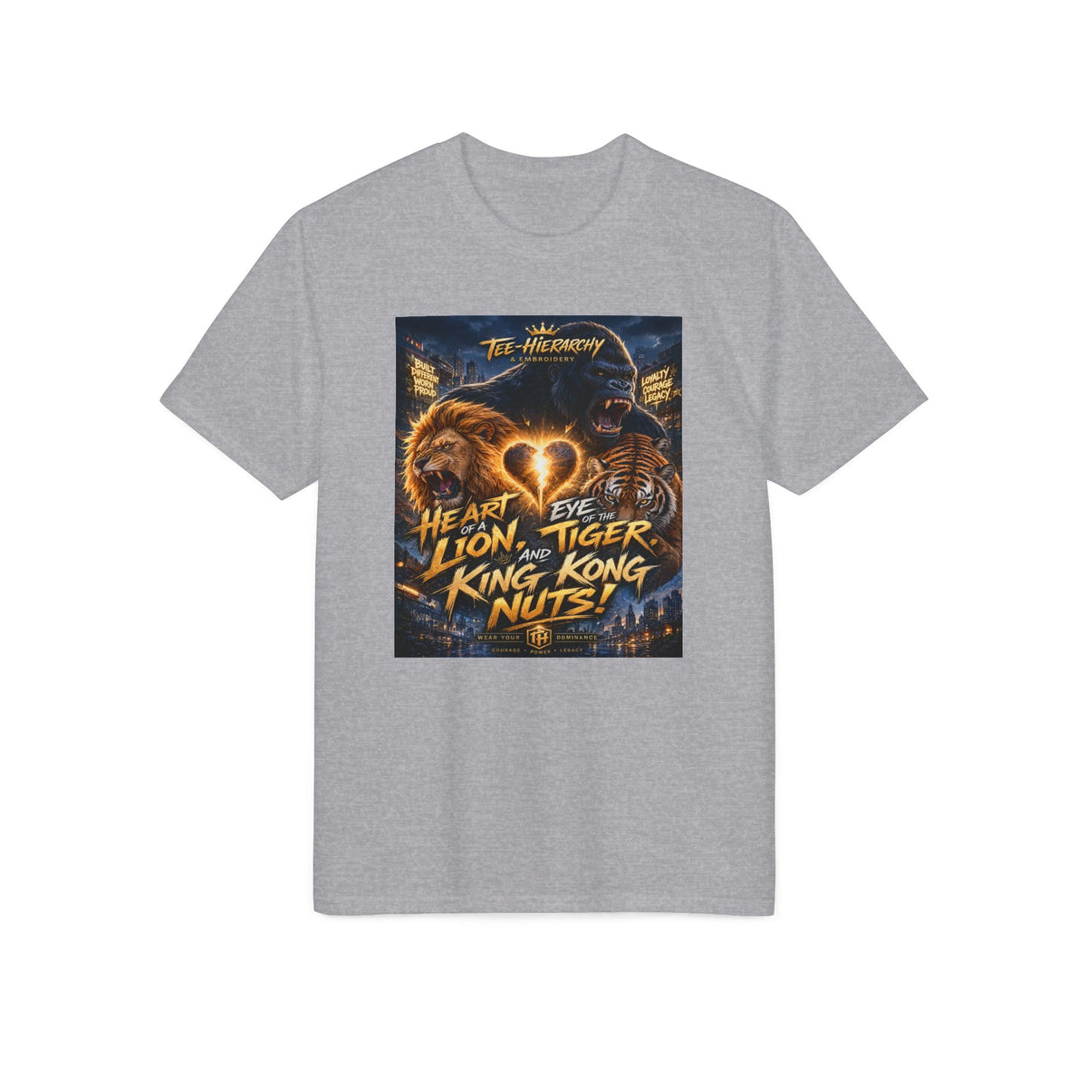 Lion Heart Vintage Band Tee - King, Tiger & Kong Graphic T-Shirt