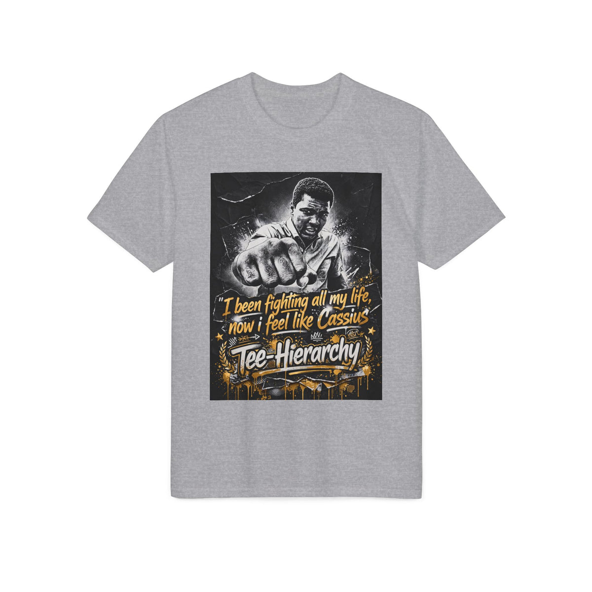 Muhammad Ali Tribute T-Shirt – "I Been Fighting All My Life, Now I Feel Like Cassius" Graphic Tee