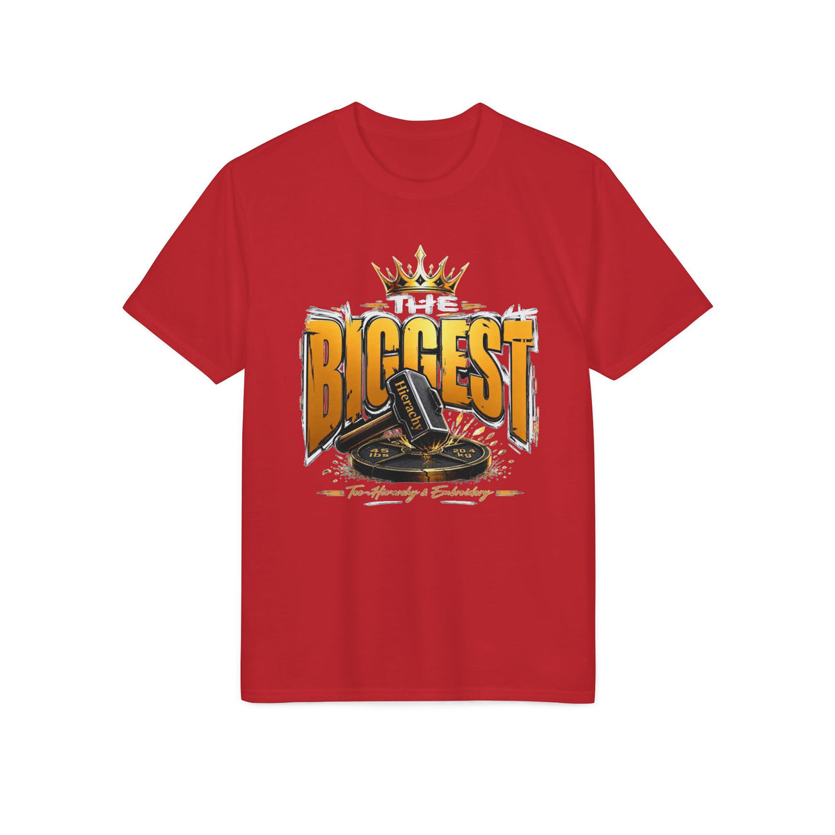 Biggest DJ Turntable Graphic T-Shirt — 'BIGGEST' Crowned Record Player Tee