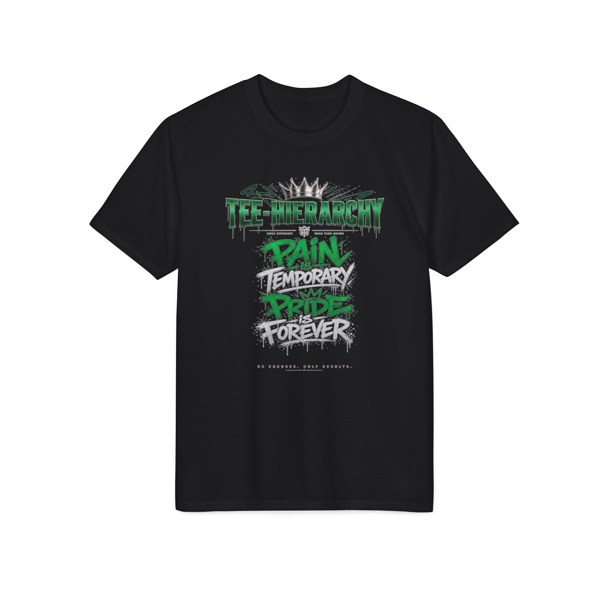 T-Shirt — 'The Hierarchy' Green Graffiti Graphic Tee