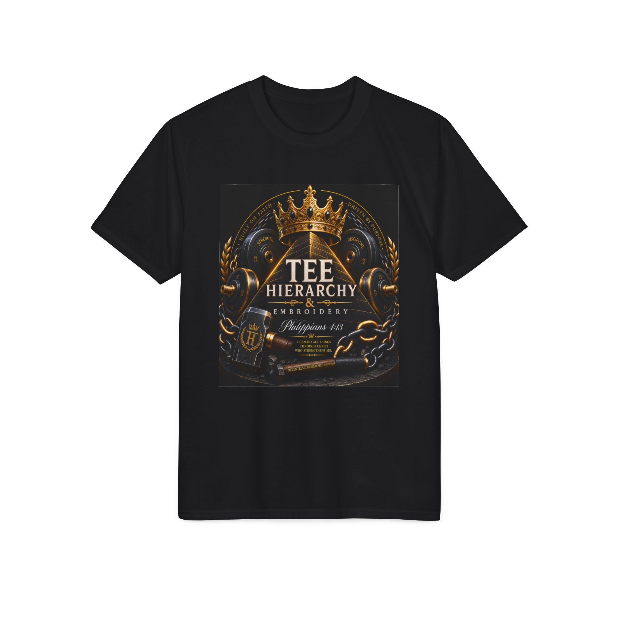 T-Shirt — Tee Hierarchy Gold Crown Graphic
